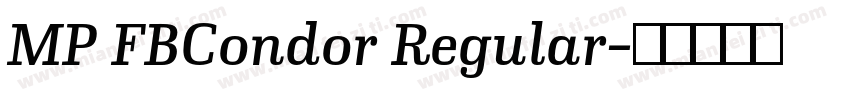 MP FBCondor Regular字体转换